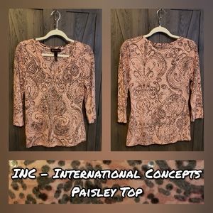 INC International Concepts Paisley Top